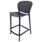 Homeroots Set of Four 30" Dark Gray Heavy Duty Plastic Low Back Bar Height Bar Chairs, 4PK 555084 - alternate 4