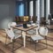 Regency Square Kahlo Breakroom Table W/ 4 Zeng Stack Chairs, 42 in W, 42 in L, Noble Oak TPL4242NOCM44GY - alternate 4