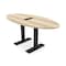 Skutchi Designs 6ft Conference Table With Power Unit | 4 Person Modular Oval Meeting Table | Harmony Series HAR-OVL-36X72-T.BK-K525-EBLK - alternate 1