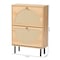 Baxton Studio Remus Shoe Cabinet, 12-Pair Shoe Storage Organizer with 2 Flip Doors 262-13794-ZORO - alternate 7