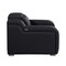 Homeroots 41" Black Italian Leather Wall Hugger Recliner With USB 634537 - alternate 6