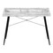 Homeroots 47" White and Black Wood and Metal Parsons Computer Desk 489839 - alternate 1