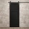 Sartodoors Modern Barn Door 28 x 96 inches, Ego 5010 Painted Black Oak, 6.6FT Rail Track Heavy Hardware Set ,  EGO5010BD-B-CHK-2896 - alternate 4