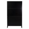 Homeroots Rustic Black and Light Bamboo Tall Buffet Cabinet 401704 - alternate 4