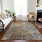 Homeroots 9' X 12' Gray Silver And Charcoal Abstract Washable Indoor Outdoor Area Rug 577653 - alternate 5
