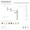 Kingston Brass Wall Mount Pot Filler Faucet, Brushed Brass KS8107RX - alternate 5