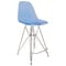 Leisuremod Cresco Modern Acrylic Barstool with Chrome Base and Footrest, Transparent Blue CB30TBU - alternate 1