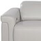 Homeroots 86in Light Gray and Black Italian Leather Power Reclining Loveseat With Storage 720530 - alternate 7