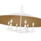 Z-Lite Rialto 6 Light Pendant, Matte White Outer, Signature Rubbed Brass Inner, 32 In W x 16.5 In H 1953-32MW - alternate 4
