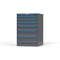 Strong Hold 7 drawer cabinet - (1x 2ft, 2x 3ft, 1x 4ft, 1x 5ft, 2x 7ft) - Blue accents - Keyed Alike S3044-PPAAS-0702FS - alternate 3