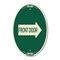 Signmission Front Door With Right Arrow, 12 Inch X 18 Inch Architectural Oval, Heavy Gauge Aluminum A-OV-G-1218-24389 - alternate 1