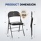 Simple Deluxe Folding Chairs with Leather Padded Cushion Seats and Durable Metal Frame, Vinyl Black, 2PK 3A88FNCHARFOLDBLKX2 - alternate 4
