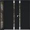 Vdomdoors Aluminum Double Doors Cynex 6777 Black 1 Sidelight Mirrored Clear Glass Modern Painted 84x96 (W72+1 CYNEX6777DEXD-BLK-W72+12xH96-LH-I - alternate 3