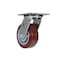 Vestil Polyurethane Swivel Caster 5 In. Diameter x 2 In. Width 600 Lb. Capacity Maroon/Gray CST-VE-5X2PUP-S - alternate 4