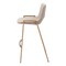 Homeroots Set of Two 26" Beige And Gold Faux Leather And Steel Low Back Counter Height Bar Chairs 555657 - alternate 6