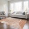 Homeroots 3' X 5' Salmon Copper And Ivory Abstract Washable Indoor Outdoor Area Rug 587602 - alternate 5