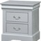 Homeroots 24" White Wood Two Drawer Nightstand 374197 - alternate 4