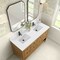 James Martin Vanities 60 in. Double Vanity, Light Natural Oak, w/Single Hole 3 CM White Zeus Quartz Top & Backsplash 330-V60D-LNO-1WZ - alternate 4