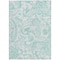 Homeroots 5' X 8' Turquoise And Ivory Paisley Washable Indoor Outdoor Area Rug 588667 - alternate 6