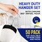Lifemaster Velvet Non-Slip Hangers, Black Plastic, 360 Deg Swivel Hook, Space-Saving, 50PK LMVEL50 - alternate 5