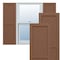 Ekena Millwork True Fit PVC Two Panel Chevron Modern Style Fixed Mount Shutters, Burnt Toffee, 12W x 62H, PR TFP101CV12X062BT - alternate 1