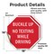Signmission Buckle Up No Texting While Driving, 18 inch X 18 inch, Vinyl Decal, 2PK OC-D-2PACK-18-29 - alternate 3