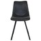 Leisuremod Markley Modern Leather Dining Chair with Metal Legs, Charcoal Black, 4PK MC18BL4 - alternate 5