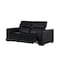 Homeroots 80in Black and Brown Leather Power Reclining Loveseat 720534 - alternate 5