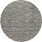Homeroots 8' Pewter Round Floral Washable Indoor Outdoor Area Rug 607352 - alternate 4