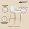 Manhattan Comfort Gracie Counter Stool  in White and Gold - Set of 3 3-CS019-GWH - alternate 4
