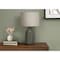Monarch Specialties Lighting, 24 in.H, Table Lamp, Grey Concrete, Beige Shade, Contemporary I 9703 - alternate 1