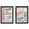 Homeroots Set Of Two American 2 Black Framed Print Wall Art, 2PK 405734 - alternate 1