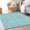 Homeroots 3' X 5' Teal Blue And Ivory Geometric Washable Indoor Outdoor Area Rug 583390 - alternate 8