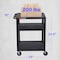 Luxor Utility Cart with Lipped Plastic Shelves, Thermoplastic Resin, 300 lb Load Capacity, 3 Shelves WT34E - alternate 6