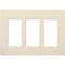Lutron Designer Wall Plates, Number of Gangs: 3 Gloss Finish, Light Almond CW-3-LA - alternate 1