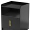 Homeroots 18" Black Wood Lighted Two Drawer Nightstand with USB Port and Integrated Tech 564932 - alternate 5