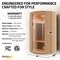 Saunaspa Round Infrared Sauna, Canadian Hemlock Wood, Infrared Heating Panels, Red Light Heater, Glass Door MNSC0025-0S - alternate 5
