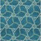 Homeroots 9' X 12' Teal Blue And Beige Geometric Washable Indoor Outdoor Area Rug 613528 - alternate 5