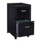 Space Solutions 14.25 in W 2 Drawer Mobile Vertical File Cabinet, Black 16872 - alternate 12