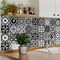 Homeroots 12" X 12" Black and White The Night Sky Mosaic Peel and Stick Removable Tiles 556442 - alternate 7