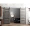 Sartodoors Sturdy Dbl Barn Door 48 x 80in, Nebraska Grey W/ Frosted Glass, SS 13FT Rail Hangers Heavy Set QUADRO4445DB-S-NEB-48 - alternate 1