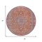 Homeroots 8' Orange And Red Round Medallion Washable Indoor Outdoor Area Rug 616282 - alternate 4