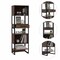 Homeroots 89" Brown Five Tier Library Bookcase with A Drawer 535141 - alternate 5