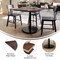 Flash Furniture 36" Square Tabletop, Seamless Surface Technology, Dark Brown with 24" Black Round Table Height Base ST-SQ36-WBR-TR24-GG - alternate 6