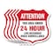 Signmission 24 Hour Surveillance Shield Sign Attenti, 12 inch X 12 inch, Aluminum Metal Sign, 5PK SHI-A-5Pack-12-349 - alternate 1