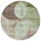 Homeroots 8' Artichoke Green Brown And Beige Round Geometric Washable Indoor Outdoor Area Rug 604901 - alternate 5