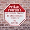 Signmission Private Property No Through Traffic, 10 inch X 10 inch, Aluminum Metal Signs, 2PK OC-A-2PACK-10-156 - alternate 4