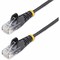 Startech.Com 30ft Black Slim CAT6 Ethernet Cable, Snagless, 100W PoE, UTP, LSZH, 28AWG Bare Copper Wire, Slim RJ N6PAT30BLKS - alternate 1