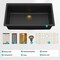 Wrightmaster 33 in. Undermount Single Bowl Granite Composite Kitchen Sink with Workstation ZOR-P426966 - alternate 8