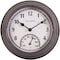 Acurite 8.5'' Dark Silver Gray Wall Clock/Thermometer 02413A3 - alternate 1